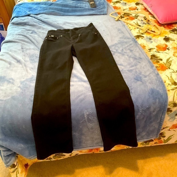 DG2 by Diane Gilman Denim - DG2 Jeans Black Stretch Denim Slim leg size Small